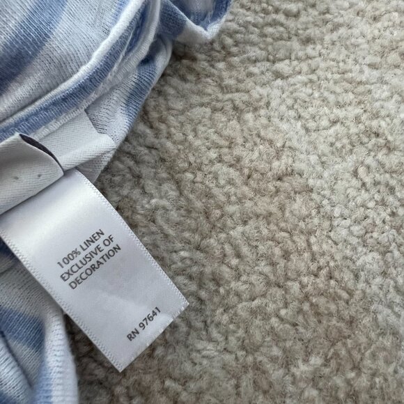 J. Jill Linen Striped Pullover Poncho Sweater Knit Top M/L - Picture 11 of 12